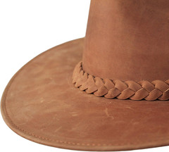 Premium Leather Fedora – Wide Brim Hat Leather – Water Resistant
