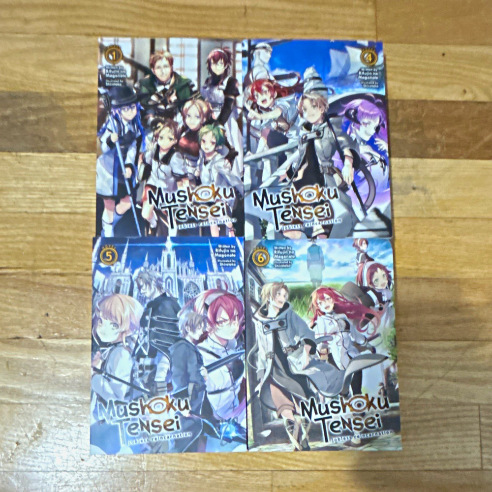 Mushoku Tensei: Jobless Reincarnation Light Novel Vol 1, 4-6 PB English