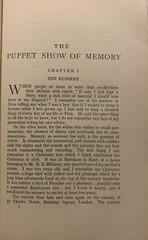 The Puppet Show Of Memory By Maurice Baring In 1922, Hardcover