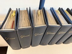 Vintage Gourmet Magazine Bound Volumes Blue Hardcover Kitchen Library Set
