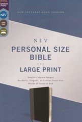 MAGNETIC CLOSURE NIV LARGE PRINT 11.5pt ENGRAVED Personal Size Bible Leathersoft