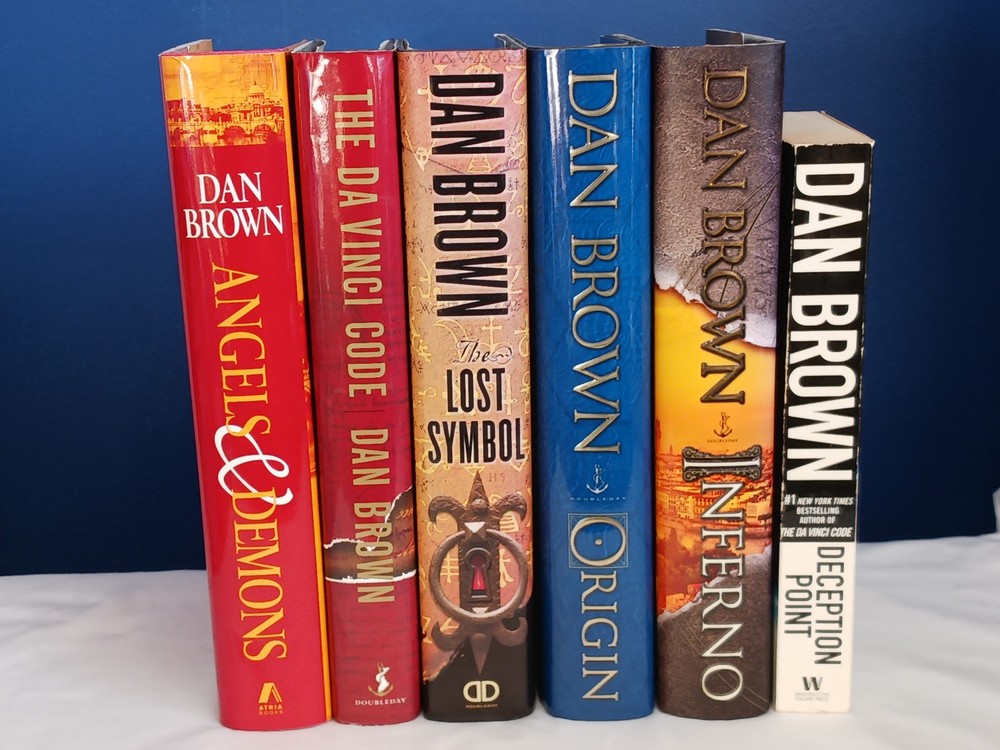 Lot of 5 Dan Brown Hardcovers (Robert Langdon Series) + 1 PB | SOME 1st EDITIONS