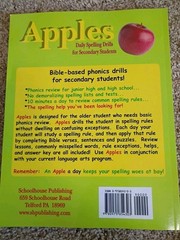 Apples Daily Spelling Drills for Secondary Students, Bible Based, Susan Kemmerer