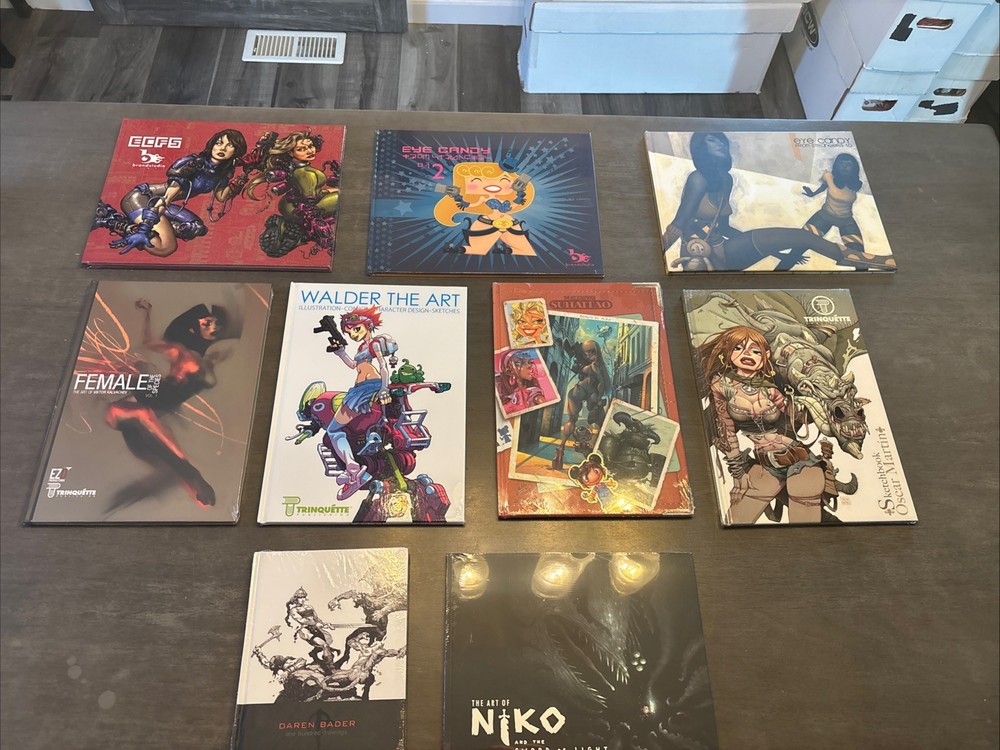 Eye Candy, Female Adult , Art Book Lot Of 9 New Great For Gifts Graphic Art