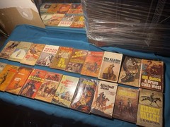 20 Vintage Westerns Paperbacks Cowboy Western Pulp Fiction Lot 1950s-70s