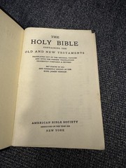 Holy Bible Old And New Testaments American Bible Society New York 1958