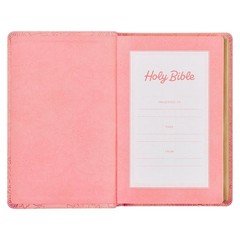 KJV Pink Faux Leather Holy Bible Gift Edition – Blossom Floral, Christmas Gift**
