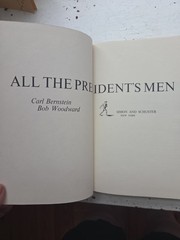 All the President’s Men Woodward Bernstein 1974 HC DJ BOMC Watergate Book