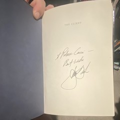 John Grisham The Client Hardcover Signed Inscribed Novel w/Dust Jacket