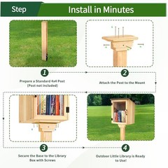 Little Library Mount 11x8x4 inches – Easy Setup for Outdoor Book Sharing