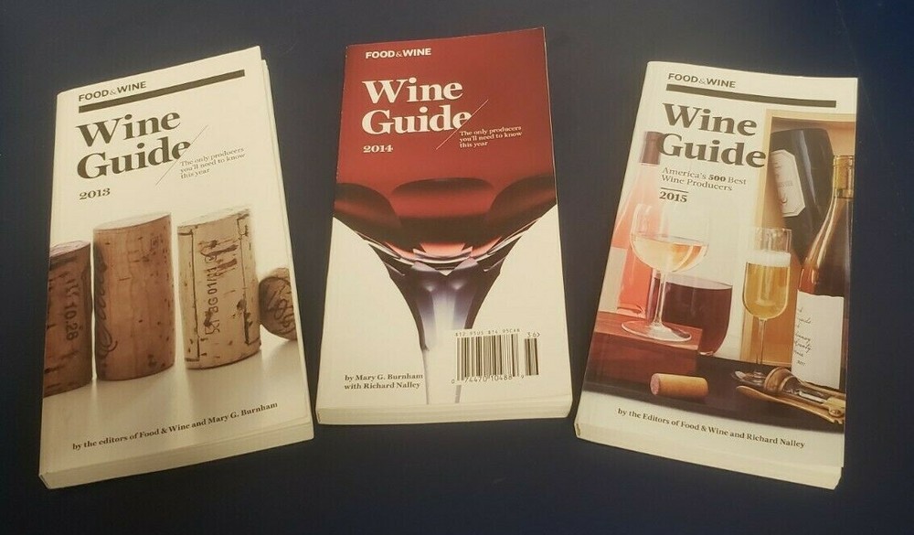Lot of 3 Food & Wine Guides 2013 2014 2015 Paperbacks all like NEW