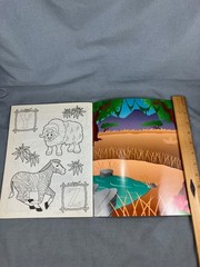 Sandylion JUNGLE Sticker Fun & Color Activity Book w/ Over 100 Stickers Vtg 2000