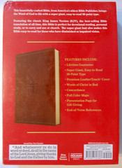 KJV Bible, Large Super Giant Print 16-Pt, Brown Leather-Touch King James Version