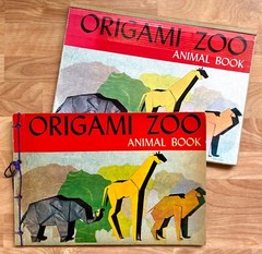Origami Zoo Animal Book 1961, Early Japanese Craft Book in English w/ Examples