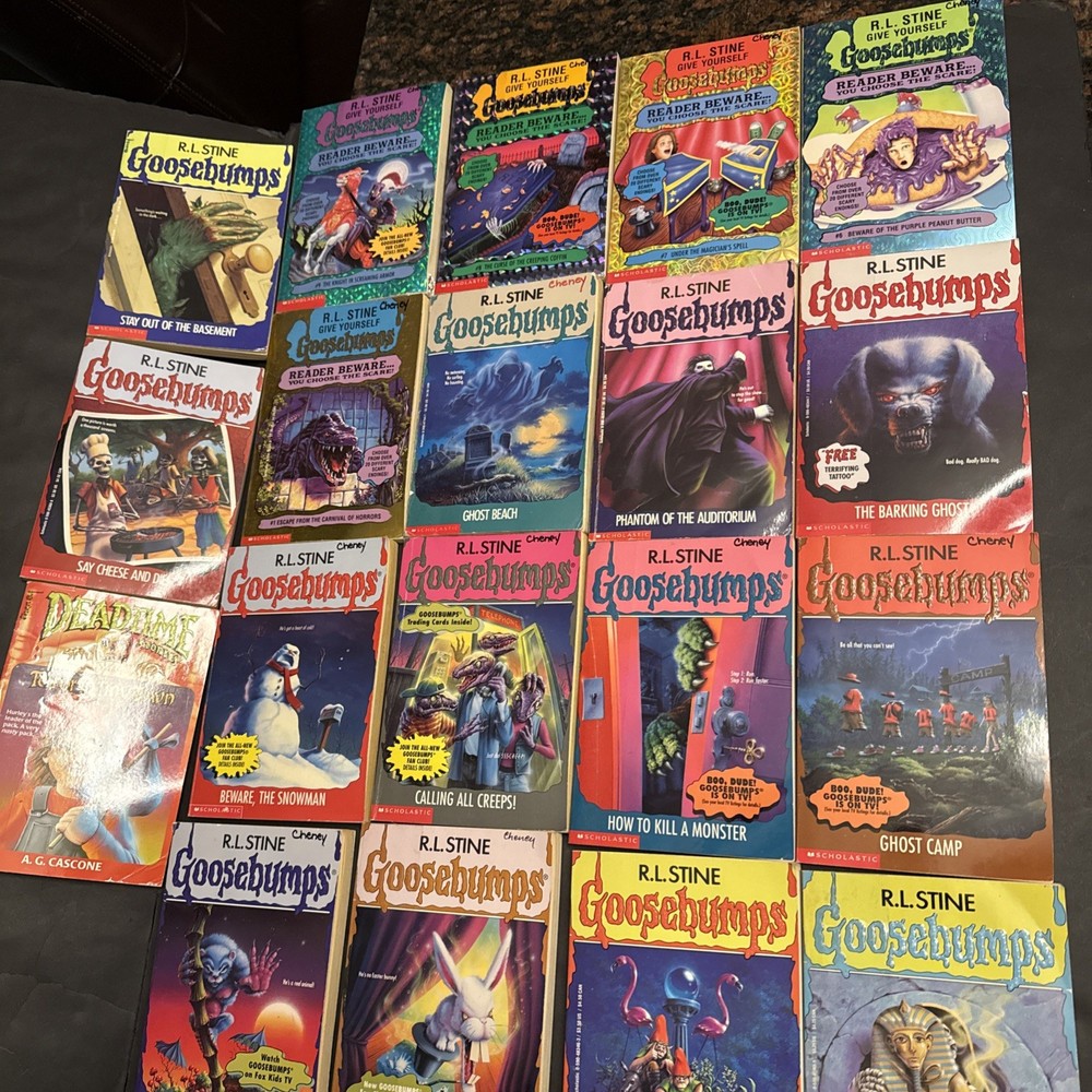 Goosebumps Lot of 23 Books by R.L. Stine Vintage Horror Series Mixed Titles
