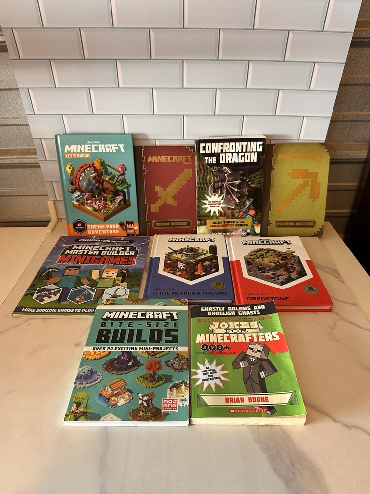 Lot Of 9 Minecraft Books Mixed