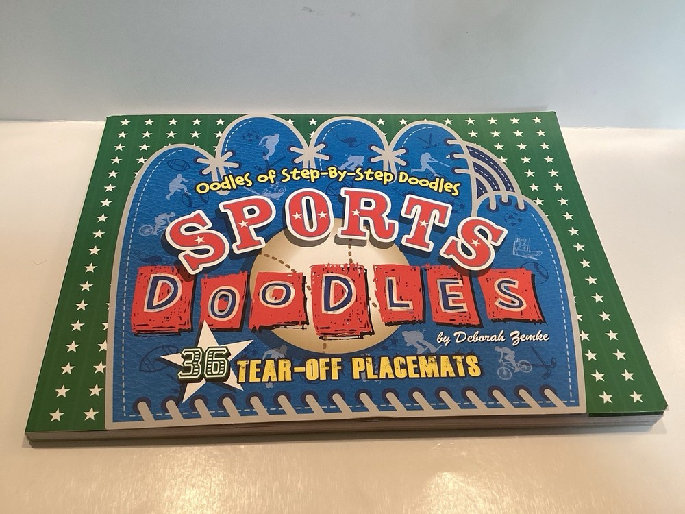 Sports Doodles: 36 Tear-Off Placemats by Deborah Zemke (2013, Trade Paperback)