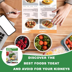Set of 3 Kidney Friendly Food List Chart, Renal Diet Meal Plan & CKD Stage 3