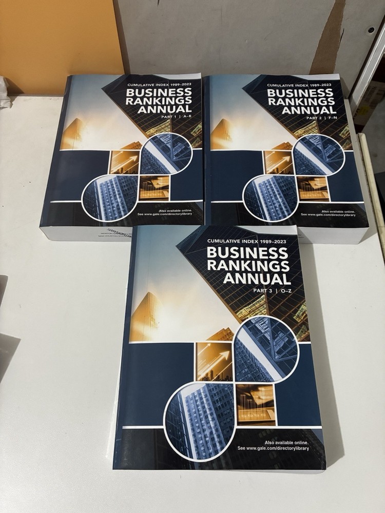 Business Rankings Annual – Cumulative Index covering 1989-2023 – 3 Volumes Set