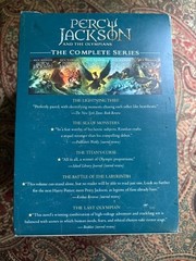 NEW Percy Jackson and the Olympians 5 Book Paperback Boxed Set (w/poster)