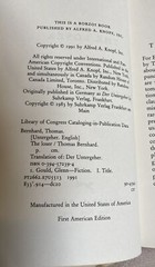 The Loser by Thomas Bernhard and Thomas Bernhard (1991, HCDJ) 1st American Edit.