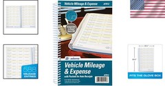 Compact Mileage Entry Journal with 588 Logs & Summary Pages – Fits in Glove Box