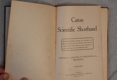 Caton Scientific Shorthand Book VTG Stenography 1922 Scientific Publishing