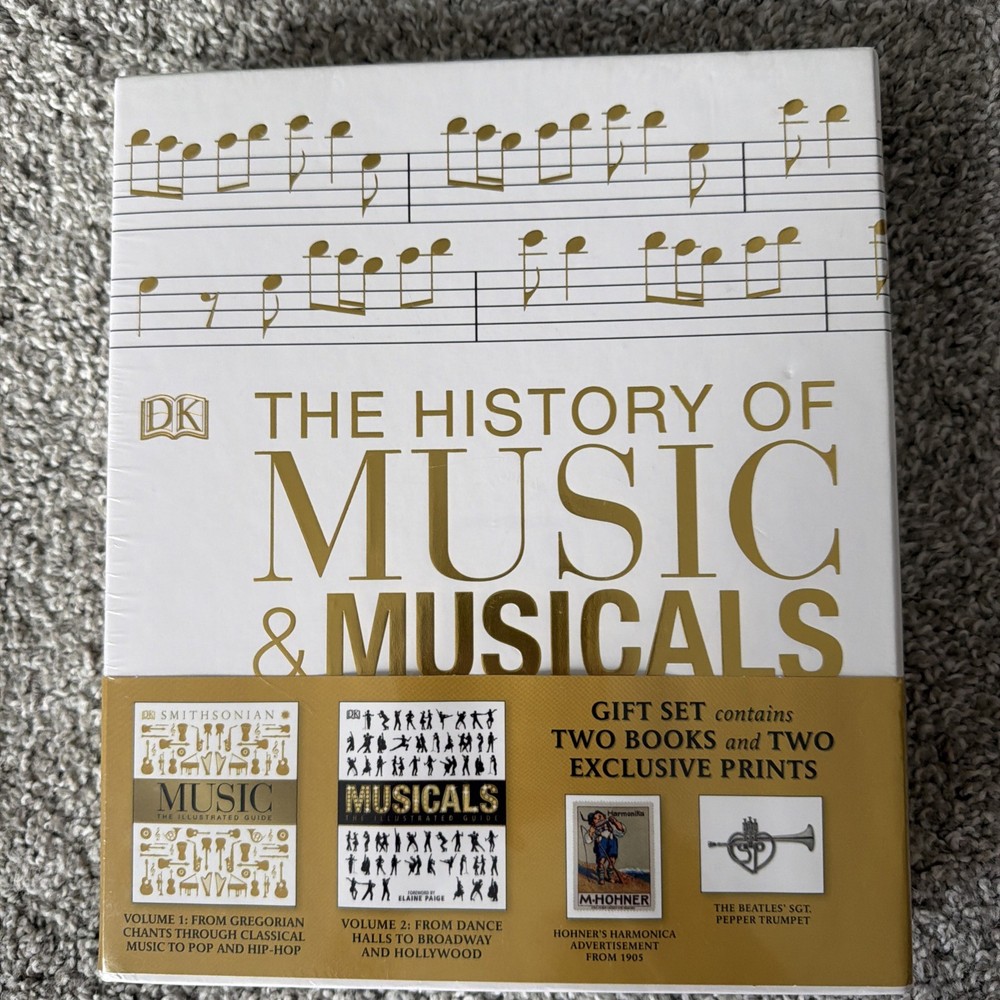 DK History of Music & Musicals 2 Books & 2 Prints Gift Set