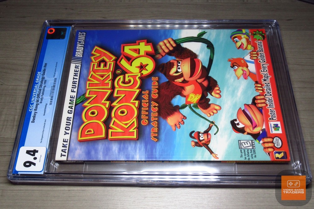 CGC 9.4 – Donkey Kong 64 Official Strategy Guide [ w/ Poster] 1999 NEW!