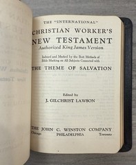 Christian Worker’s 1924 New Testament GENUINE LEATHER Pocket Bible (1945)