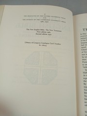 The New English Bible New Testament Library Edition 2nd Edi Oxford Cambri