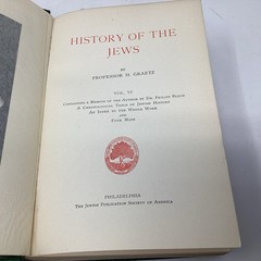History Of The Jews Heinrich Graetz 1891-1898 Volumes 1-6 Antique Book Set