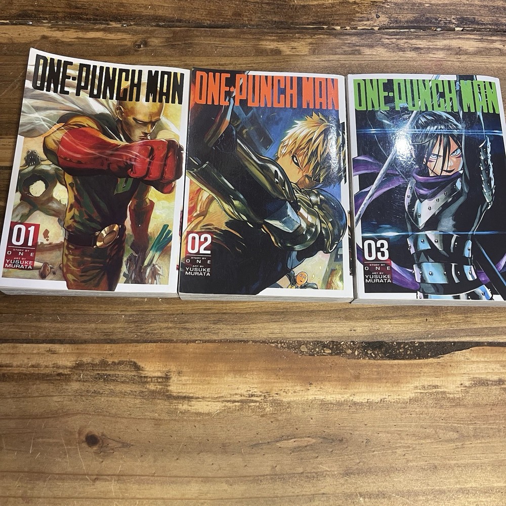 One-Punch Man Manga Lot of 3 Vol 1-3 1 2 3 Yusuke Murata Shonen Jump Anime