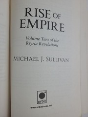 Lot 3 Riyria Revelations PB Books Theft Swords Rise Empire Heir Novron Sullivan