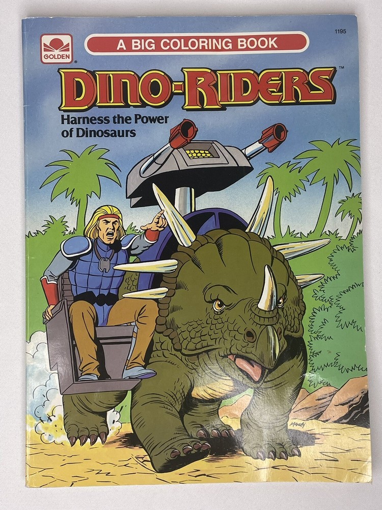 1988 Golden Tyco Dino-Riders Harness the Power of Dinosaurs Coloring Book