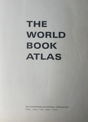 The World Book Atlas 1971 Hard Cover Maps Populations Moon Photos 392 Pages