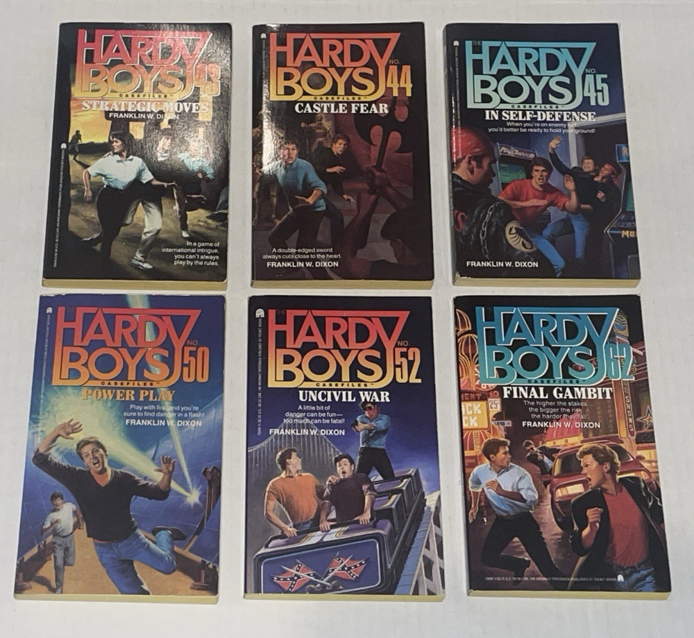 Lot of 6 Hardy Boys Casefiles Books #43 44 45 50 52 62 Final Gambit Franklin W.