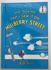 AND TO THINK THAT I SAW IT ON MULBERRY STREET Book Club Edition Dr Seuss EX COND
