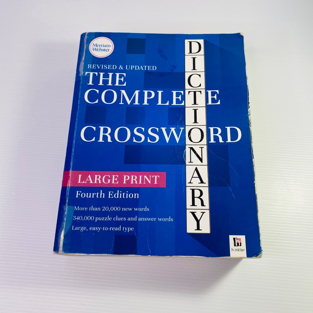 The Complete Crossword Dictionary LARGE PRINT Fourth 4th Edition 9781488934469