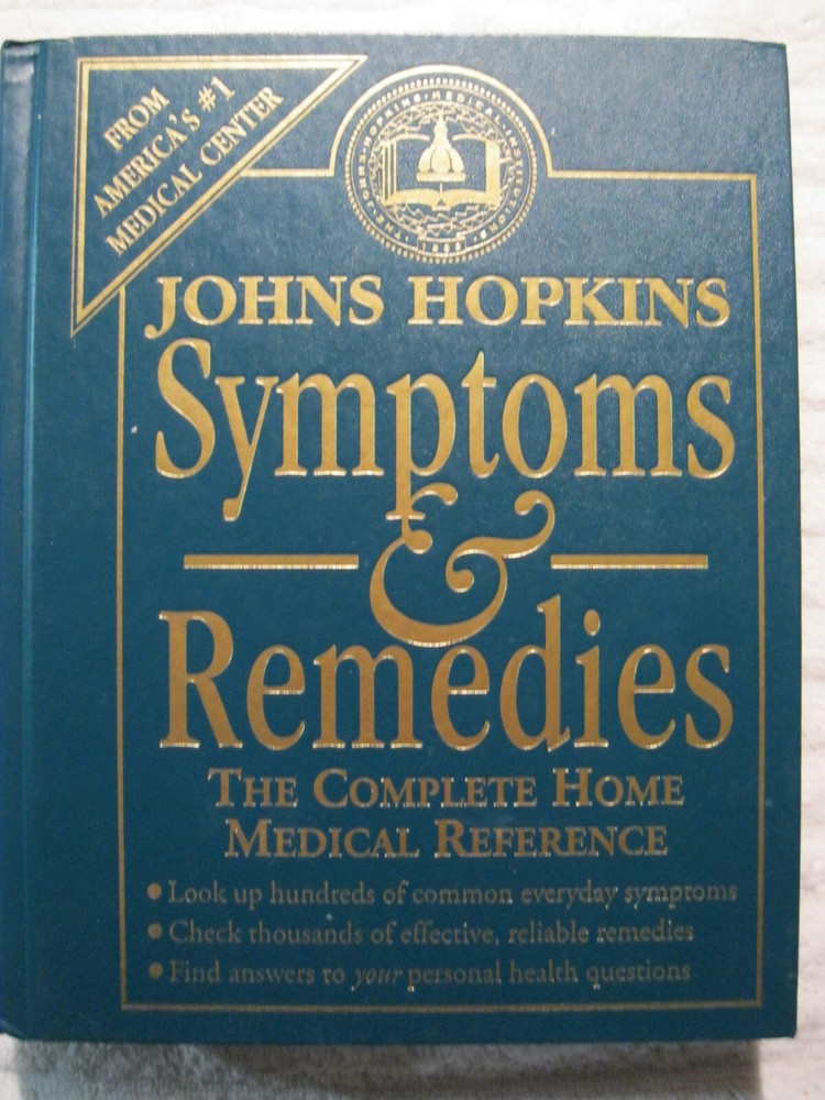 Johns Hopkins Symptoms & Remedies 1995 book great medical reference 704 pages