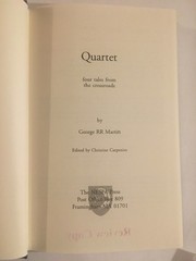 (Review Copy) Quartet by George R. R. Martin, NESFA Press 2001, HC DJ