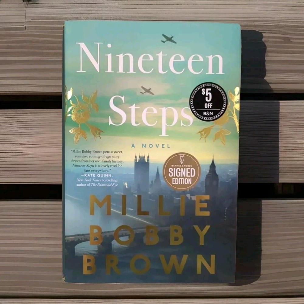 Signed Millie Bobby Brown Nineteen Steps HC Book – Autograph – Stranger Things