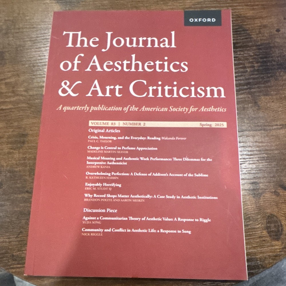 Oxford The Journal of Aesthetics & Art Criticism Vol 83 No 2 Spring 2025 PB