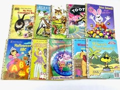 Little golden books 5 lot vintage collectable Disney Random Christmas kids