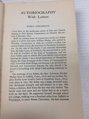 AUTOBIOGRAPHY WITH LETTERS William Lyon Phelps HC + Personal Notes 1939