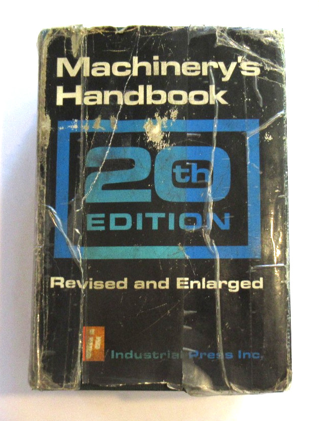 Machinery’s Handbook 20th Edition Third Printing 1976