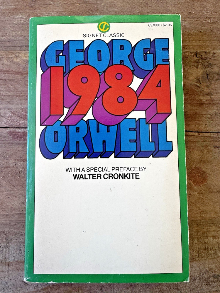 1984 George Orwell Signet Classic PB Walter Cronkite Preface Vintage Paperback