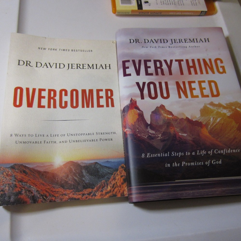 Dr. David Jeremiah, 2 books Overcomer and Everything You Need