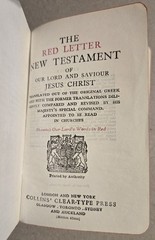 Vintage Red Letter Pocket New Testament Collins Press Great Britain