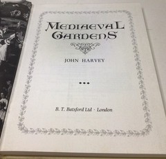 Medieval Gardens John Harvey Hardcover 1981